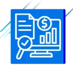 Digital screen icon showing success and revenue for small business websites