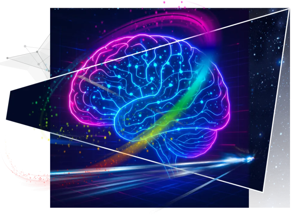 Neon brain symbolizing strategic digital thinking by web design experts in Mordialloc